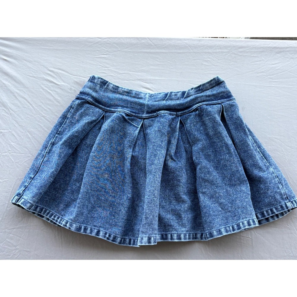No Comment Girls Denim Skort Pleated Built-In Shorts Size M